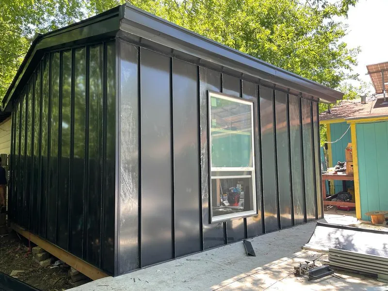 Black standing seam metal wall panels for Metal Roof Installation in Issaquah